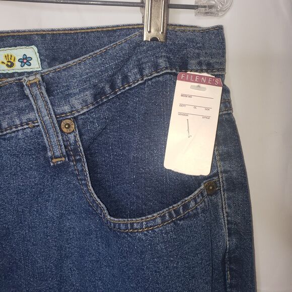 VINTAGE Y2K MUDD Wide Leg High Rise Cargo Jeans Juniors Size 13 NEW - Picture 4 of 9
